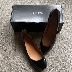 J. Crew Women's Glossy Black Flats